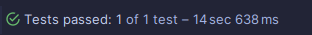 14 second benchmark for tests